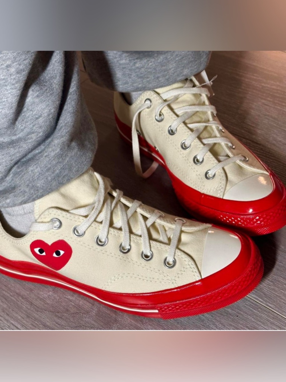 Comme des Garcons PLAY x Converse Chuck 70 Low Shoes Red W Size 6